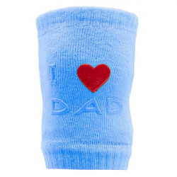 Detské nákolenníky New Baby s ABS I Love Mum and Dad modré #2