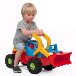 Detské odrážadlo Bager nakladač BAYO 74 cm modrý #1