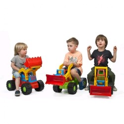 Detské odrážadlo Bager nakladač BAYO 74 cm modrý #5