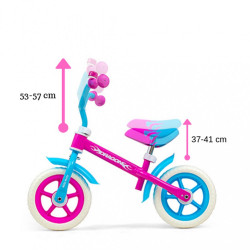 Detské odrážadlo bicykel Milly Mally Dragon Candy ružová #1