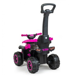 Detské odrážadlo s vodiacou tyčou Baby Mix Mega ružové #2