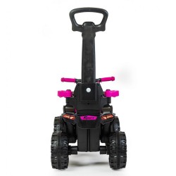Detské odrážadlo s vodiacou tyčou Baby Mix Mega ružové #3