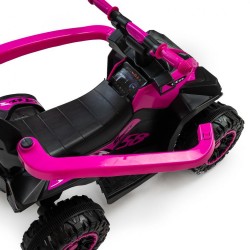 Detské odrážadlo s vodiacou tyčou Baby Mix Mega ružové #7
