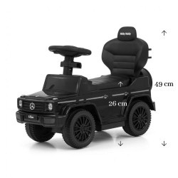 Detské odrážadlo s vodiacou tyčou MERCEDES G350d Milly Mally čierne #2
