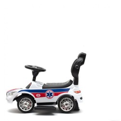 Detské odrážadlo so zvukom a vodiacou tyčou Baby Mix AMBULANCE biele #5