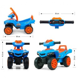 Detské odrážadlo so zvukom Štvorkolka Milly Mally Monster Blue tyrkysová #5
