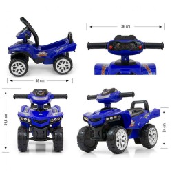 Detské odrážadlo so zvukom Štvorkolka Milly Mally Monster Navy modrá #5