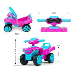 Detské odrážadlo so zvukom Štvorkolka Milly Mally Monster Pink ružová #4