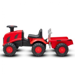 Detské odrážadlo traktor s vlečkou a náradim Baby Mix Benny červený #1