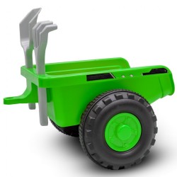 Detské odrážadlo traktor s vlečkou a náradim Baby Mix Benny zelený #2