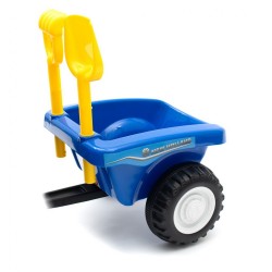Detské odrážadlo traktor s vlečkou a náradim Baby Mix New Holland modrý #1