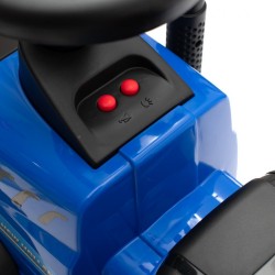 Detské odrážadlo traktor s vlečkou a náradim Baby Mix New Holland modrý #4