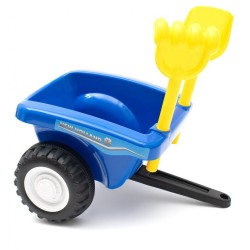 Detské odrážadlo traktor s vlečkou a náradim Baby Mix New Holland modrý #6