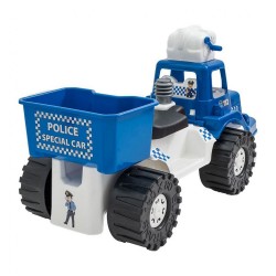 Detské policajné odrážadlo s bublifukom BAYO 70 cm modrá #2