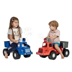 Detské policajné odrážadlo s bublifukom BAYO 70 cm modrá #4
