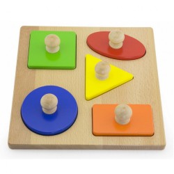 Detské vkladacie puzzle pečiatky Viga Tvary multicolor