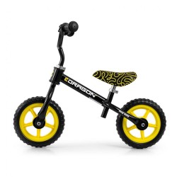 Detský balančný bicykel Milly Mally Dragon black Čierna