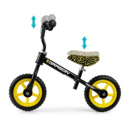 Detský balančný bicykel Milly Mally Dragon black Čierna #1