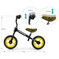 Detský balančný bicykel Milly Mally Dragon black Čierna #4