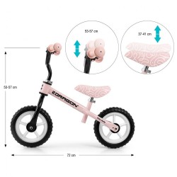 Detský balančný bicykel Milly Mally Dragon pink ružová #4