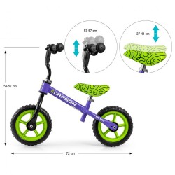 Detský balančný bicykel Milly Mally Dragon violet fialová #4