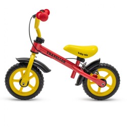 Detský balančný bicykel s brzdou Baby Mix Traveller červený #1