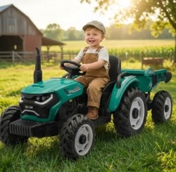 Detský elektrický traktor HUGE Baby Mix zelený #1