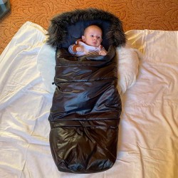 Detsky fusak NEW BABY 3v1 s kožušinou ružový #4