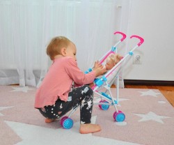 Detský golfový kočík pre bábiky Milly Mally Julia Candy ružová #6