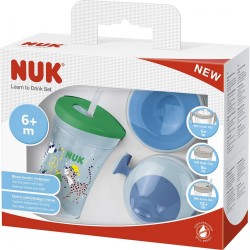Detský hrnček NUK LEARN TO DRINK SET boy Červená #1