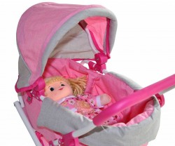 Detský kočík pre bábiky Milly Mally Alice Prestige Pink ružová #1