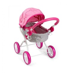 Detský kočík pre bábiky Milly Mally Dori Prestige Pink ružová