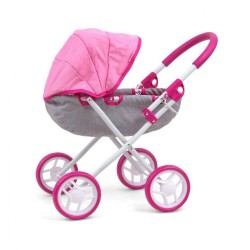 Detský kočík pre bábiky Milly Mally Dori Prestige Pink ružová #3
