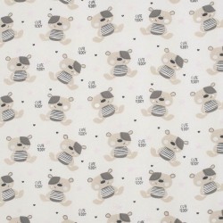 Detský penový matrac New Baby BASIC 120x60x5 cm TEDDY BEAR béžová #1
