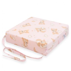 Detský podsedák na stoličku New Baby BASIC  Bear pink multicolor