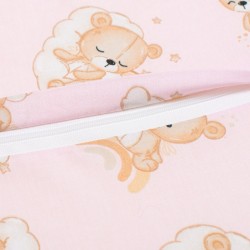 Detský podsedák na stoličku New Baby BASIC  Bear pink multicolor #1
