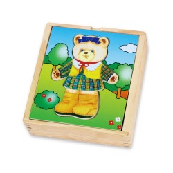 Detský puzzle obliekanie Viga Medvedík multicolor
