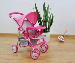 Detský športový kočík pre bábiky Milly Mally Kate Prestige Pink ružová #4