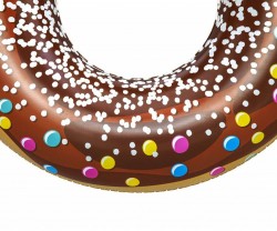 Detský veľký nafukovací kruh Bestway DONUT 107cm brown hnedá #3