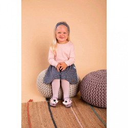 Dojčenská bavlnená čelenka  Nicol Rainbow sivá #1