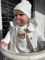 Dojčenská bavlnená čiapočka New Baby Luxury clothing biela #2