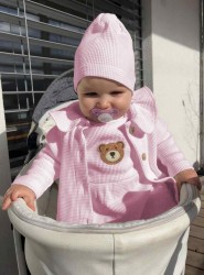 Dojčenská bavlnená čiapočka New Baby Luxury clothing biela #3