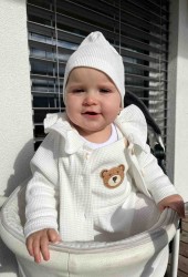 Dojčenská bavlnená čiapočka New Baby Luxury clothing biela #4