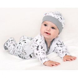 Dojčenská bavlnená čiapočka New Baby Music biela #2
