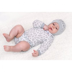 Dojčenská bavlnená čiapočka New Baby Žirafa sivá #1