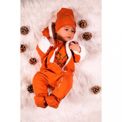 Dojčenská bavlnená čiapočka Nicol Fox Club oranžová #1