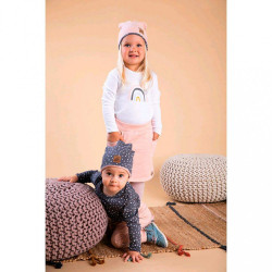 Dojčenská bavlnená čiapočka Nicol Rainbow sivá #1