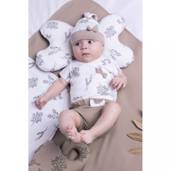 Dojčenská  bavlnená čiapočka-šatka Nicol Ella biela #1