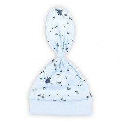 Dojčenská  bavlnená čiapočka-šatka Nicol Max light modrá