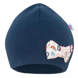 Dojčenská čiapočka s šatkou na krk New Baby Missy modrá #1